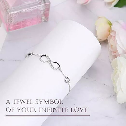 Pulsera de Plata 925 Símbolo Amor Infinito