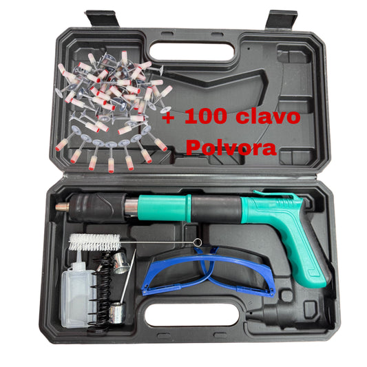 Pistola Clavadora Mas 100 Clavos Fulminantes