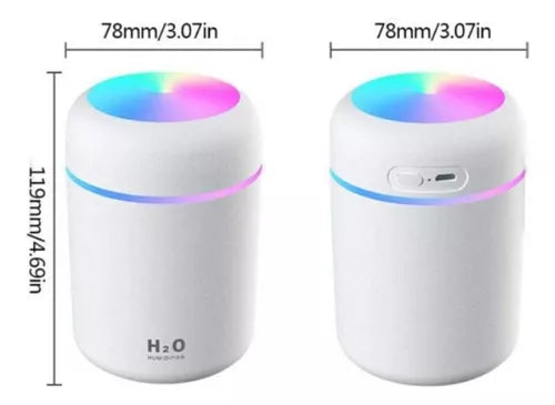 Mini Humidificador H2O Portátil – USB, LED y Compacto