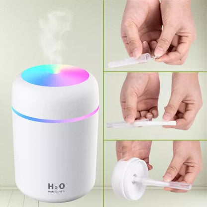 Mini Humidificador H2O Portátil – USB, LED y Compacto