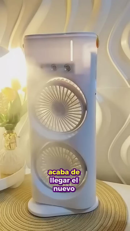 Increíble Ventilador Doble con humificador